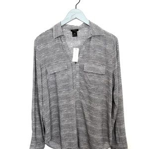 ANN TAYLOR | factory striped blouse size M NWT